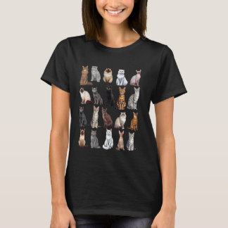 T-shirt Types of Cats Educational Cat Breeds Chart Guide