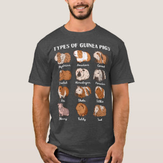 T-shirt Types of Guinea Pigs Educational Collection Cute C