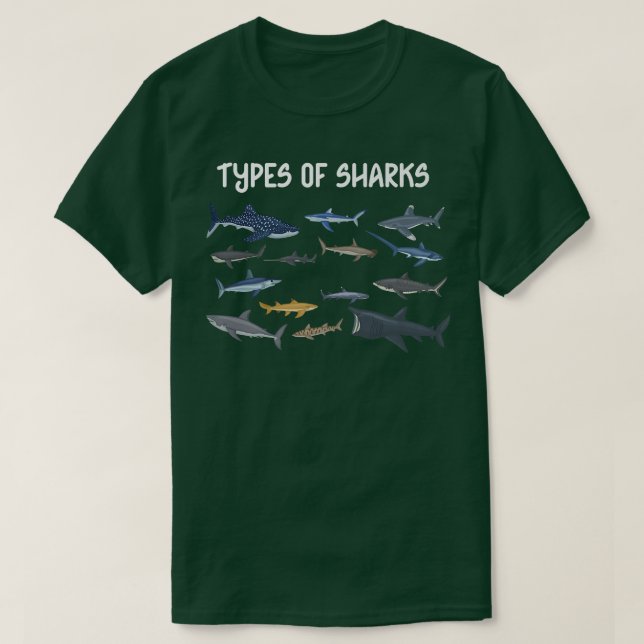 T-shirt Types Of Sharks (Design devant)