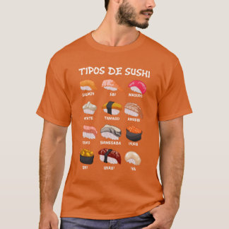 T-shirt Types Of Sushi Food Japan Food Manga Anime family