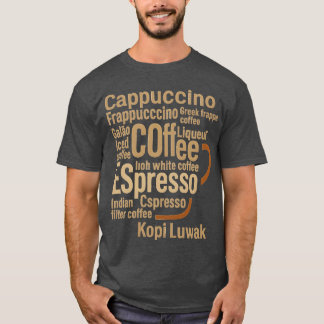 T-shirt Typographic Coffee Cup Design gift