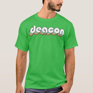 T-shirt Typographie arc-en-ciel Deacon Retro Style défraîc