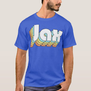 T-shirt Typographie arc-en-ciel Jax Retro style défraîchi