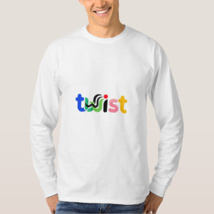 T-shirt Typographie artistique à torsion vibrante