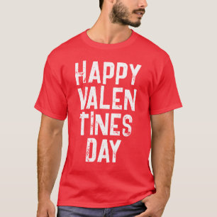 T-SHIRT TYPOGRAPHIE BLANCHE DE LA JOURNÉE DES VALENTINES H