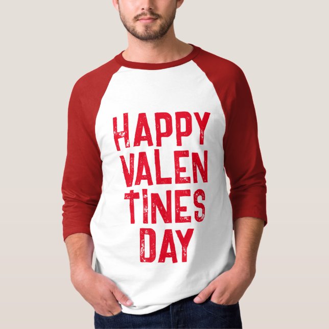 T-Shirt TYPOGRAPHIE BLANCHE ST VALENTIN TENDANCE E (Devant)