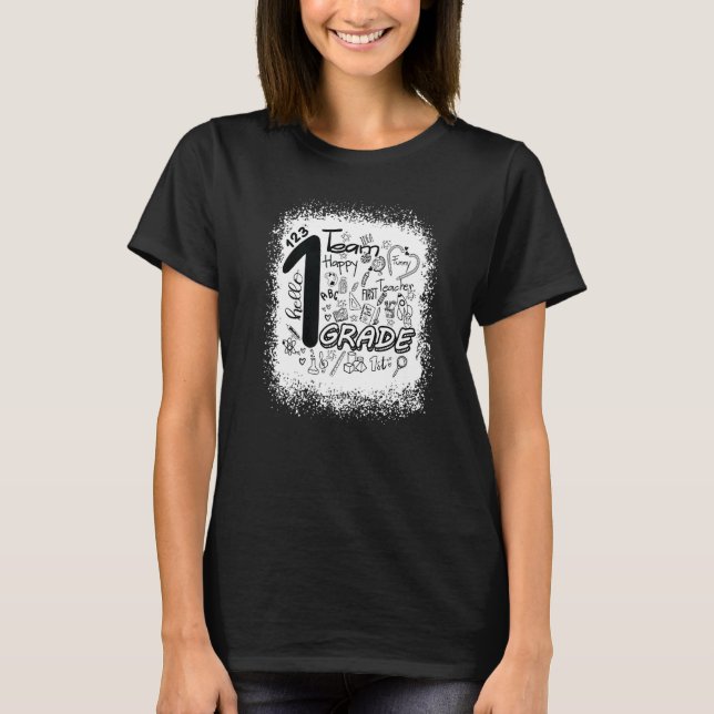 T-shirt Typographie blanchie Enseignant de 1ère année Reto (Devant)