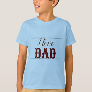 T-shirt Typographie bleu clair foncé rouge enfants garçon