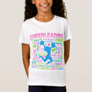 T-Shirt Typographie Cheerleading en pastel de mots