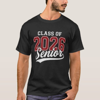 T-shirt Typographie collégienne vintage senior de la promo