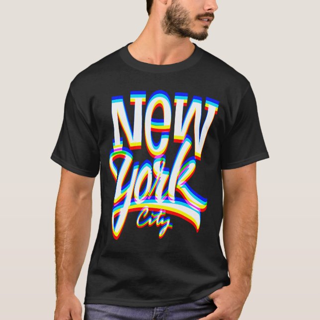 T-shirt Typographie Cool de NEW YORK (Devant)