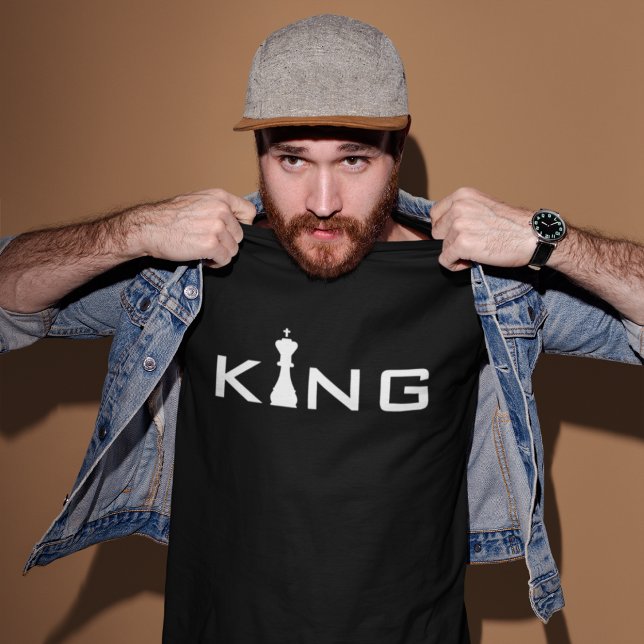 T-shirt Typographie Cool King Joueur d'échecs (Créateur téléchargé)