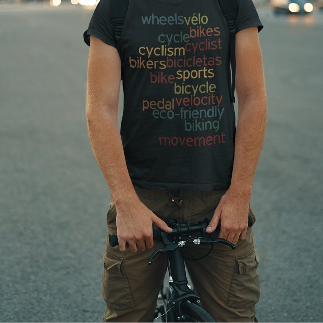 T-shirt Typographie couleur Sport Vélo Noir (Créateur téléchargé)