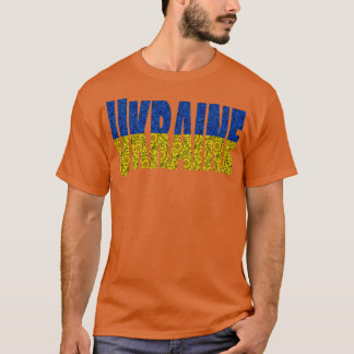 T-shirt Typographie dans les Tournesols Jaunes Bleus Ukrai