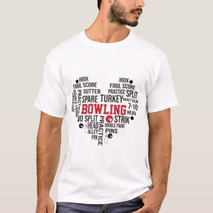 T-shirt Typographie de Bowling Word