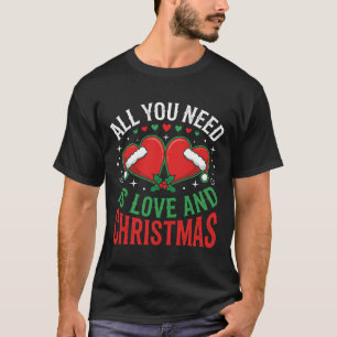 T-shirt Typographie de chapeau de Père Noël d'amour de Noë