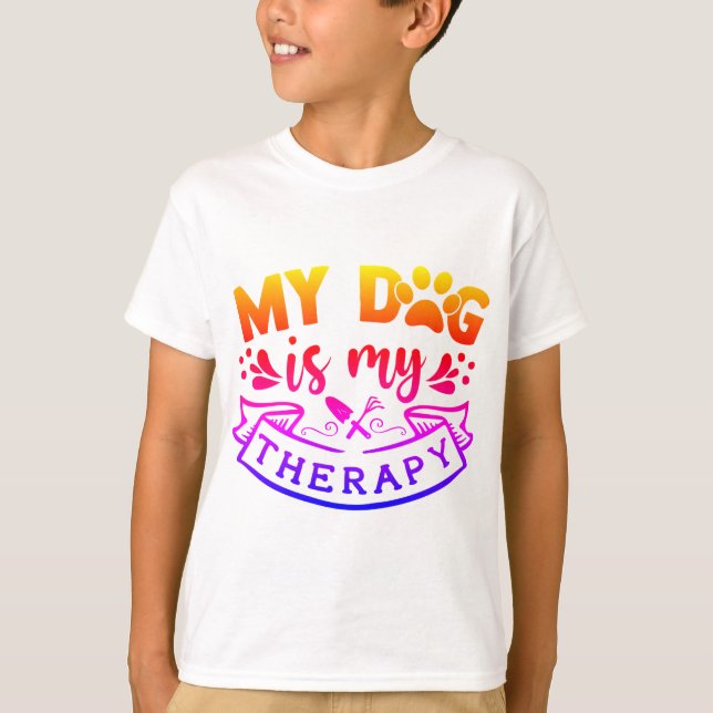 T-shirt Typographie de citation de chien (Devant)