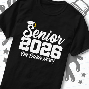 T-shirt Typographie de citation de fin d'études amusante S