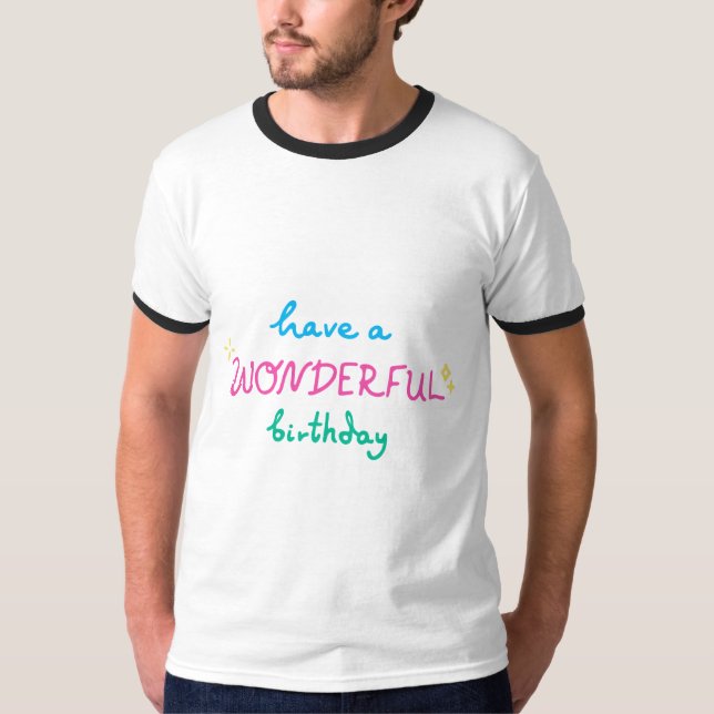 T-shirt Typographie de citations d'anniversaire (Devant)