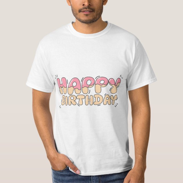 T-shirt Typographie de citations d'anniversaire (Devant)