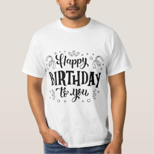 T-shirt Typographie de citations d'anniversaire