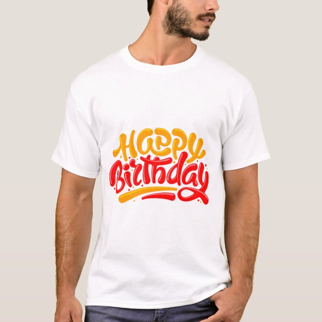 T-shirt Typographie de citations d'anniversaire (Devant)