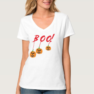T-shirt Typographie de citrouilles suspendues Halloween BO