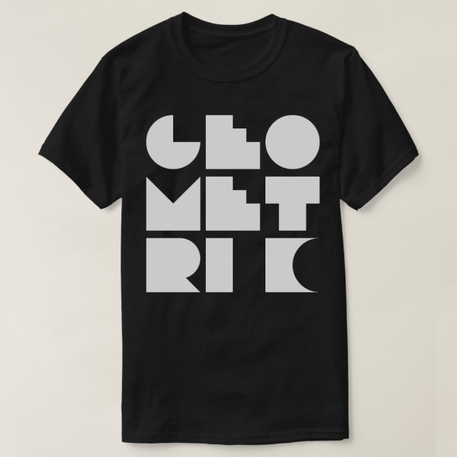 T-shirt typographie de conception géométrique (Design devant)