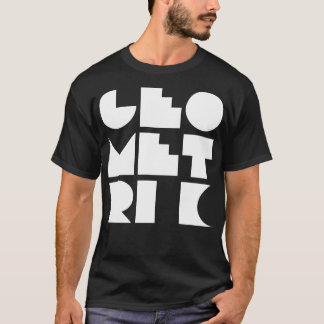 T-shirt typographie de conception géométrique