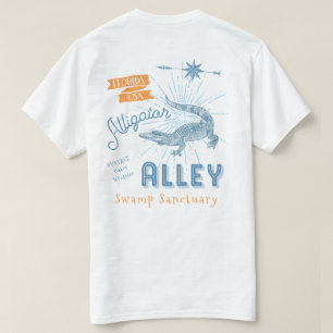 T-shirt Typographie de cru de lutteur d'alligator d'allée