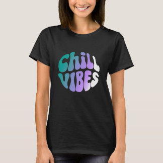 T-shirt Typographie de dégradé rétro aux vibes relaxantes