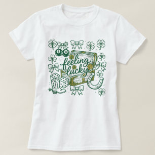 T-shirt Typographie de fête de la Saint-Patrick Chanceux