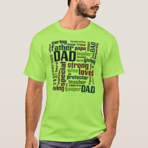 T-shirt Typographie de fête des pères des textes de nuag