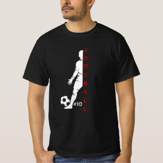 T-shirt Typographie de football créative Joueur de footbal