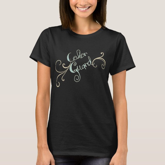 T-shirt Typographie de garde de couleur avec des persienne (Devant)