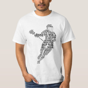 T-shirt Typographie de joueur de lacrosse