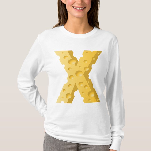 T-shirt Typographie de la lettre X fromage (Devant)