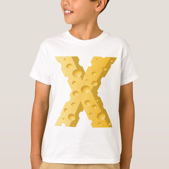 T-shirt Typographie de la lettre X fromage (Devant)