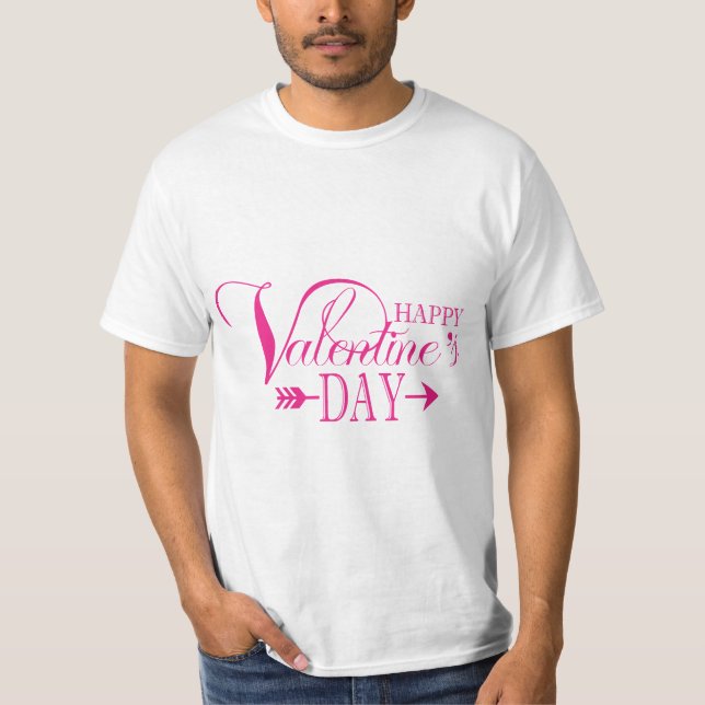 T-shirt Typographie de la Saint-Valentin (Devant)