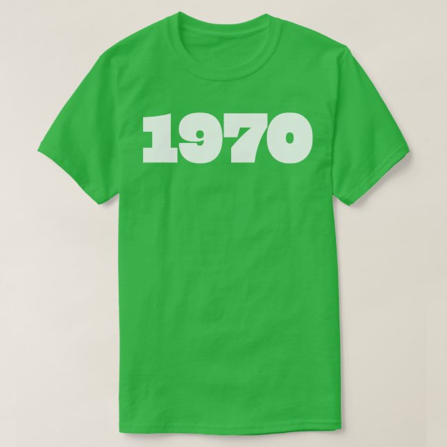 T-shirt Typographie de l'année rétro 1970 (Design devant)
