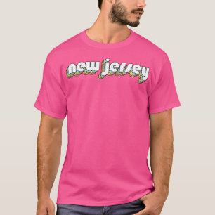 T-shirt Typographie de l'arc-en-ciel du New Jersey