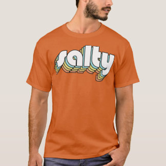 T-shirt Typographie de l'arc-en-ciel rétro-salé style défr