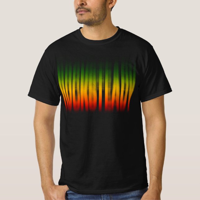 T-shirt Typographie de l'effet flou Rockstable Rasta Regga (Devant)