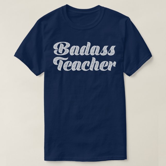 T-shirt Typographie de l'enseignant de Badass (Design devant)