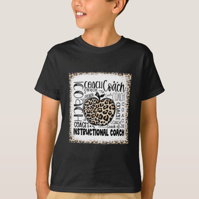T-shirt Typographie de l'entraîneur instructeur Leopard bl (Devant)