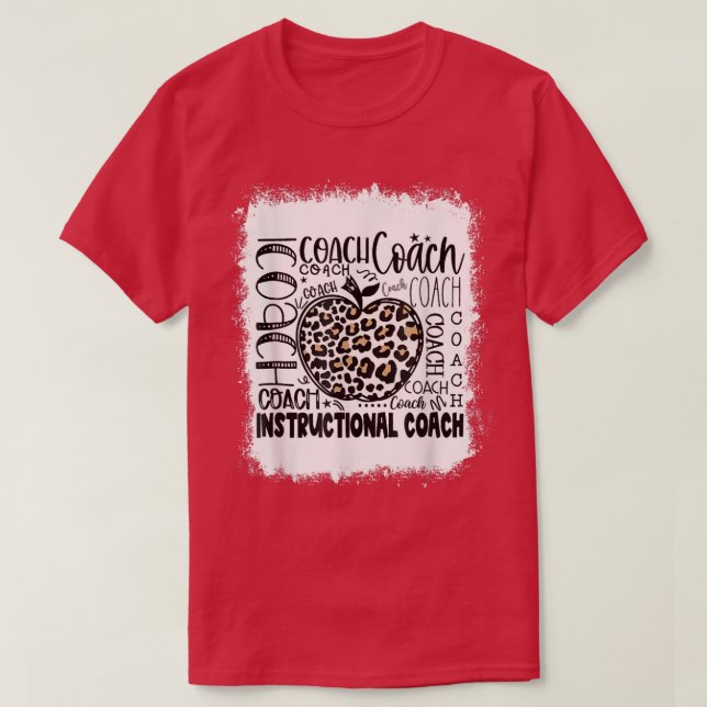 T-shirt Typographie de l'entraîneur instructeur Leopard bl (Design devant)