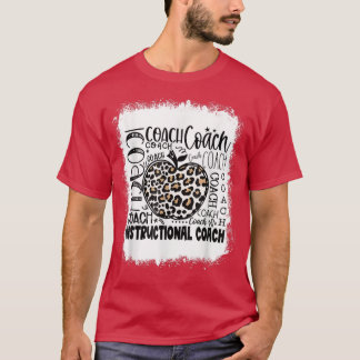 T-shirt Typographie de l'entraîneur instructeur Leopard bl