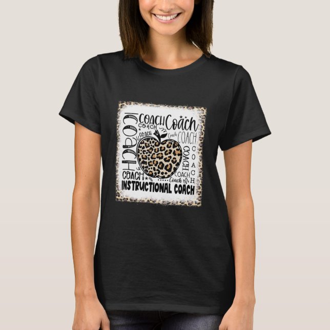 T-shirt Typographie de l'entraîneur instructeur Leopard bl (Devant)