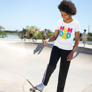 T-Shirt Typographie de maman et papa