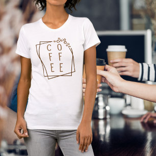 T-shirt Typographie de motif de cheetah marron géométrique
